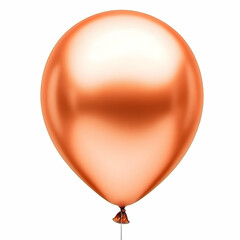 Metallic Orange Balloon 3D Render
