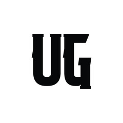 UG monogram logo design letter text name symbol monochrome logotype alphabet character simple logo