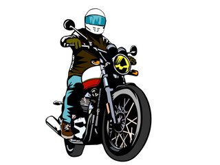 motorcycle on a white background