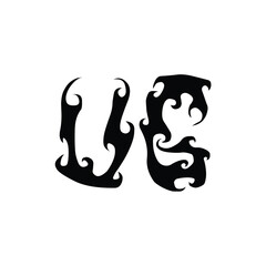 UG monogram logo design letter text name symbol monochrome logotype alphabet character simple logo