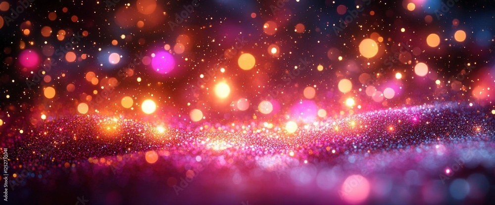 Poster abstract colorful bokeh lights background