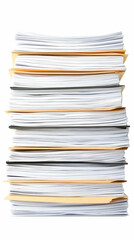High Stack of Papers Realistic Image