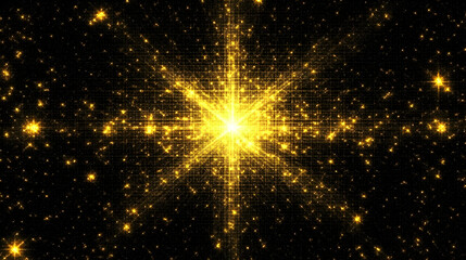Golden Abstract Burst Background Image