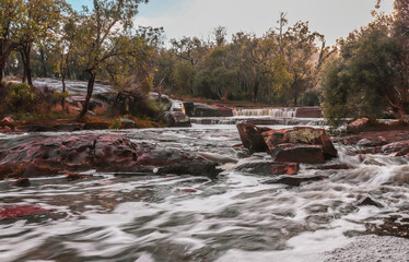 A long exposure image of the cascades at Noble Falls, Gidgegannup Western Australia.