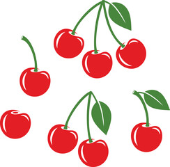 Cherry logo. Isolated blueberry on white background