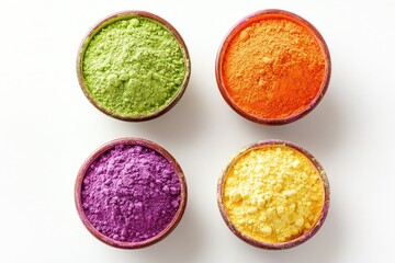 Variety of vibrant spices in containers for culinary use.