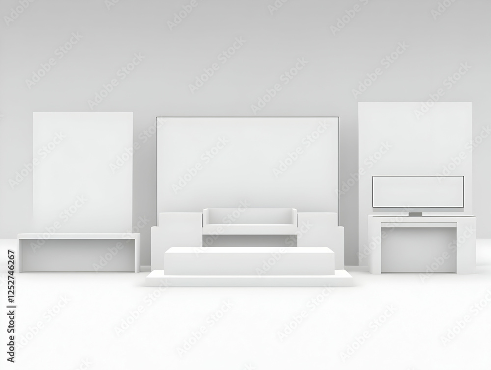 Poster clean minimalist 3d render background