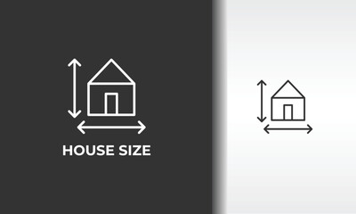 House Size Vector, Icon Or Logo Sign Isolated Symbol Illustration