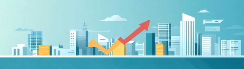 Modern business startup growth theme animation Triadic Color Scheme