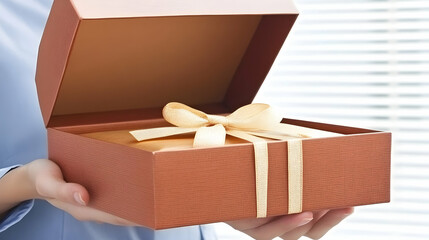 Gift Box with Bow Illustration