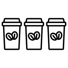 커피 테이크아웃 컵 아이콘