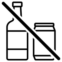 알콜 금지 사인 아이콘