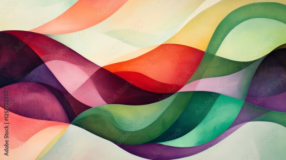 Aufkleber abstract colorful wave patterns with smooth gradients, vibrant art concept