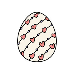 cute heart easter egg