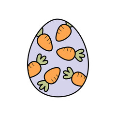 cute carrot easter egg