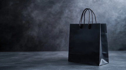 BLACK BAG vector illustration, paper bag black isolated, shopping bag readymade, printing recycle bag 
