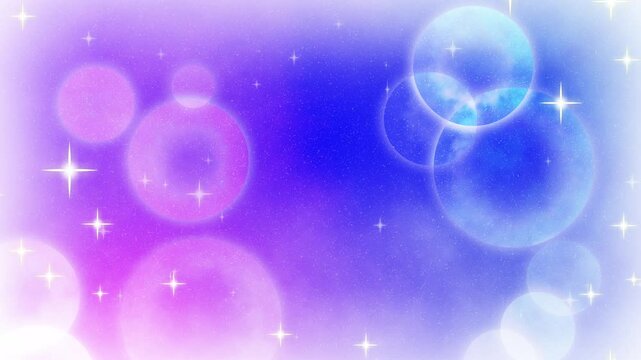 キラキラふわふわの宇宙背景素材