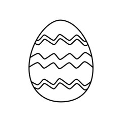 easter egg doodle outline