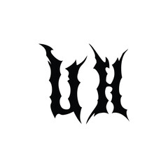 UH monogram logo design letter text name symbol monochrome logotype alphabet character simple logo