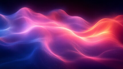 Fototapeta premium Abstract colorful waves of light with vibrant hues, energy motion concept
