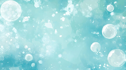 A dreamy underwater background with floating bubbles and a soft turquoise blue color scheme.