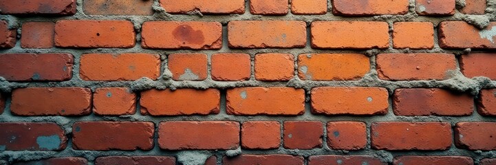 Grungy brick wall detail, chipped paint, grime buildup, design, worn, abstract