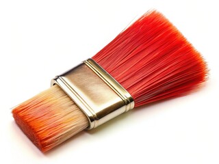 Fototapeta premium Isolated Red Scarlet Sage Brush, Ruddy Brush, Deep Depth of Field, Botanical Illustration, White Background