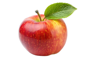 apple with leaf image isolated on transparent background