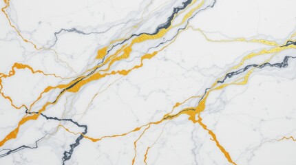 Obraz premium Elegant White Marble Texture with Gold and Grey Veins – Luxury Natural Stone Surface