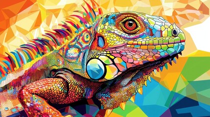Obraz premium Abstract Iguana Vibes