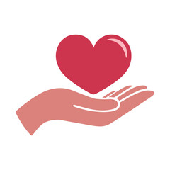 A heartwarming PNG image featuring a hand gently holding a love heart symbol. Perfect for expressing affection, romance, or celebrating special occasions.