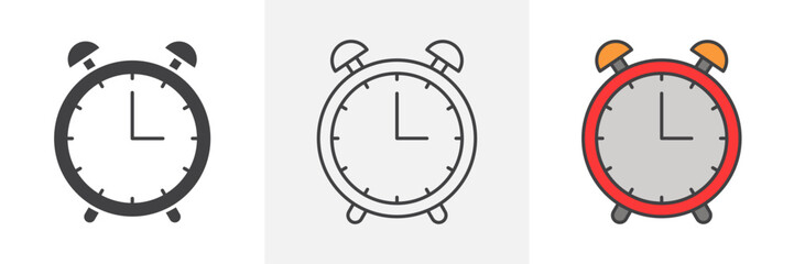Alarm clock icons pack for website designs