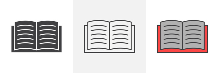 Book icons pack for website designs