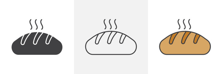 Bread icons pack for website designs