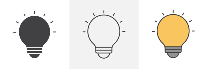 Bulb icons pack for website designs