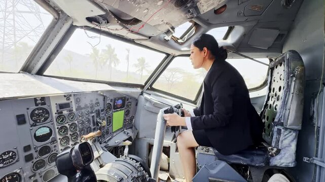 Lady takes charge of control room