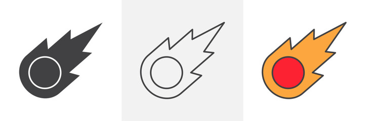 Comet icons pack for website designs © iconic