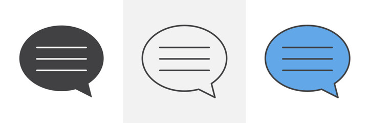 Obraz premium Comment icons pack for website designs