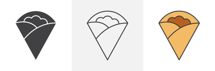 Crepe icons pack for website designs