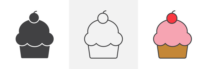 Cupcake icons pack for website designs