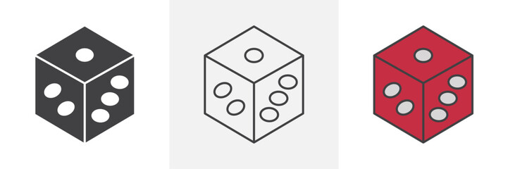 Dice icons pack for website designs