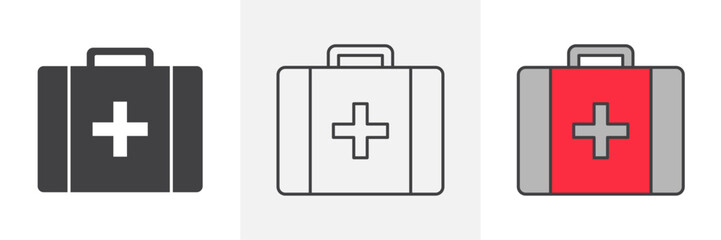 Doctor bag icons pack for website designs