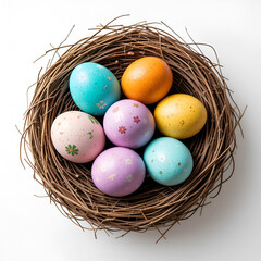 Fototapeta premium Easter eggs in basket