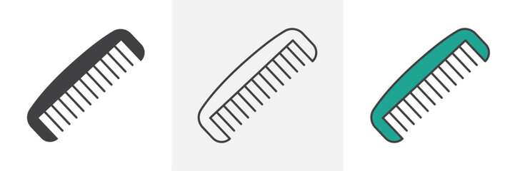 Hair brush icons pack for website designs