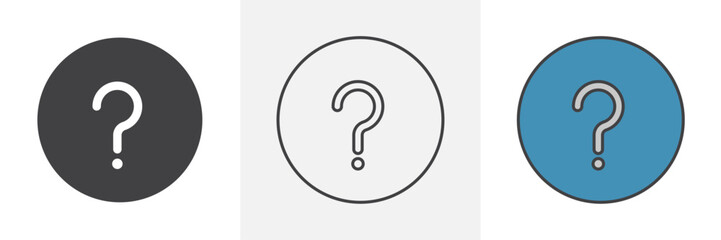 Naklejka premium Interrogation icons pack for website designs