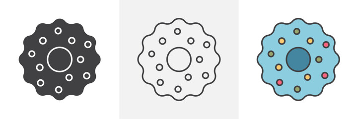 Microorganism icons pack for website designs