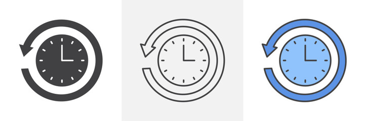 Past time icons pack for website designs