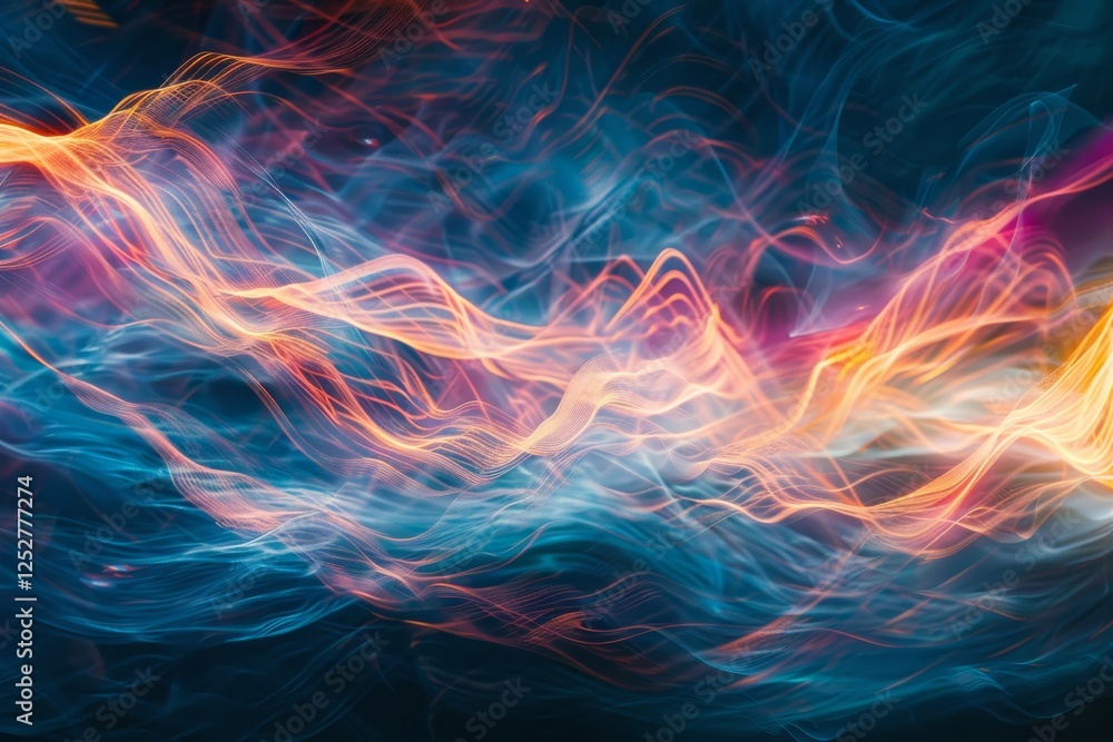 Aufkleber ethereal energy flow showcasing the movement and essence of wireless technology in an abstract visua