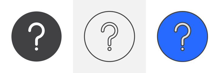Question icons pack for website designs