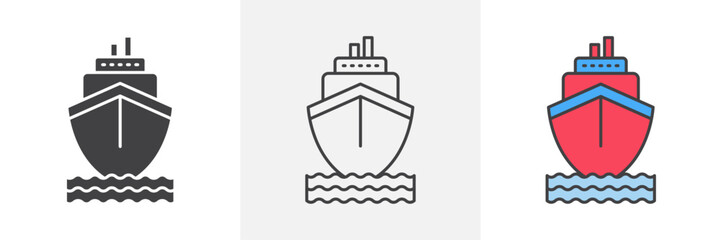 Ship icons pack for website designs